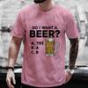 Oversized Mens T-shirts Summer Beer Print Tee Shirt Funny Beer Retro Cool Design Street Short Sleeve Top Beer Friday Men Clothes