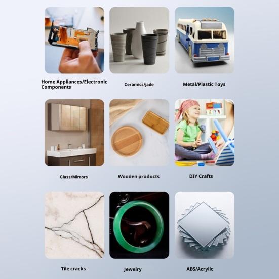 50G Oily Glue with Dropper High Strength Strong Adhesion Universal Glue Fast Cure Instant Bonding Welding Glue for Metal Wood Ceramics Faux