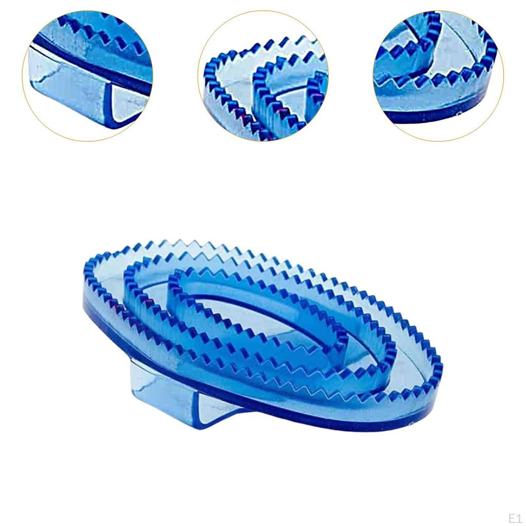 Horse Brush Comfortable Hold Soft PVC Bristles Flexible Care Equine Grooming Tool Small Rubber