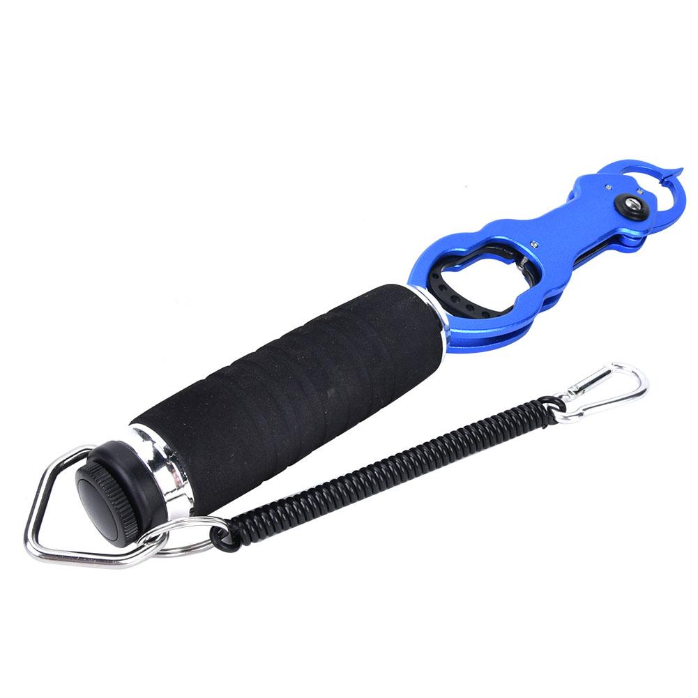 Portable Aluminium Alloy Fishing Grip   Fish Lip Grabber Tool with Weigh Msure Red
