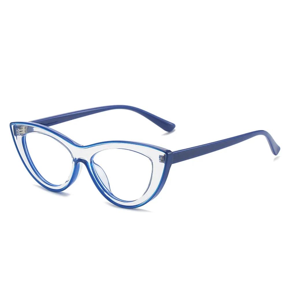 New Blue Light Glasses Women Cat Eye Eyeglasses Frames Computer Glasses Clear Spectacles Small Oval Clear Frames Ladies
