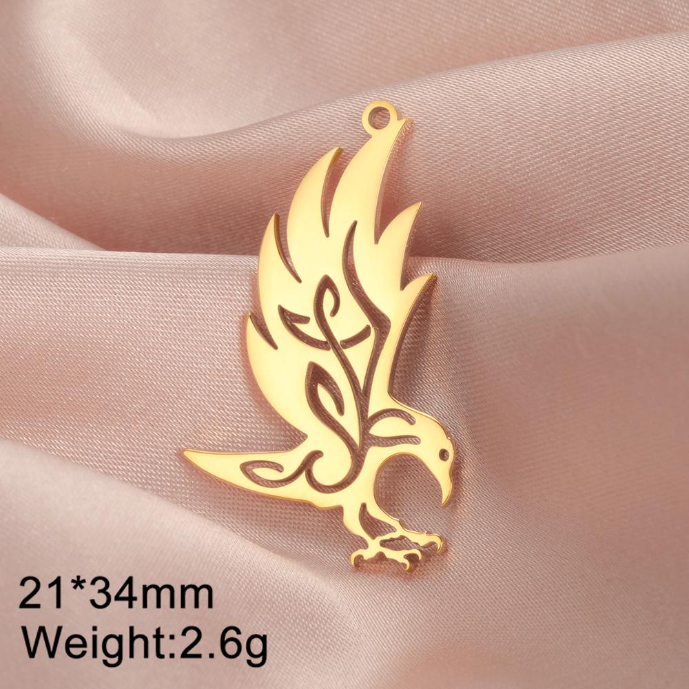 Dawapara Gothic Witch Raven Animal Bird Pendant Eagle Crow Owl Charm for Jewelry Making Stainless Steel Accessories