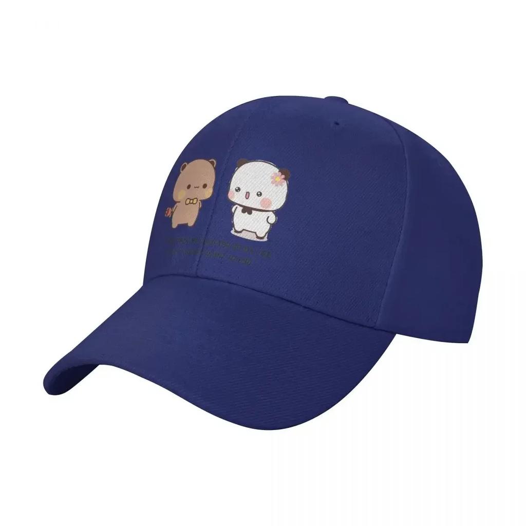 Bubu Dudu Panda Bär Baseballkappen für Erwachsene mit gebogenem Schirm Sonnenkappen Hüte Verstellbar Polyester Anglerhut Sommerkappen