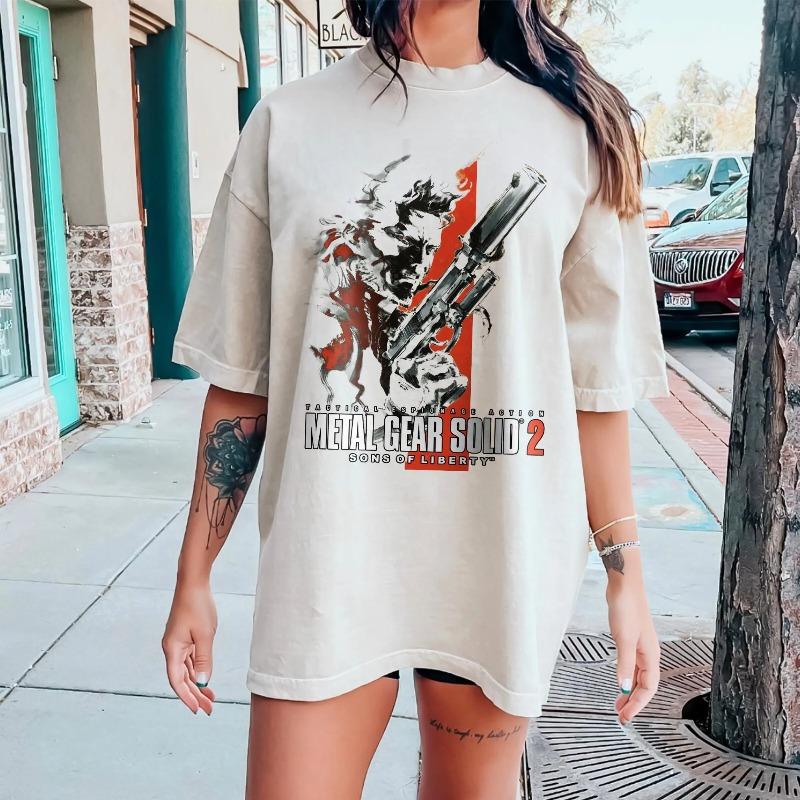 

Metal Gear Solid Snakes Unisex TShirts Summer Unisexs and Womens Loose and Breathable Tshirt Top 4XL