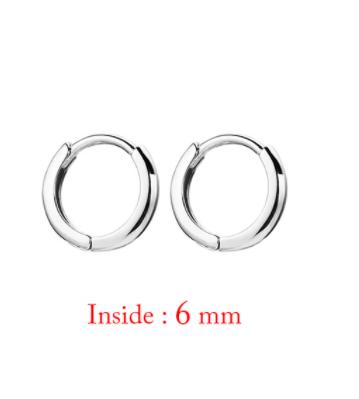 925 Sterling Silver Big Circle Stud Earrings for Women New Fashion Exaggerated Party Jewelry Gifts Prevent Allergy