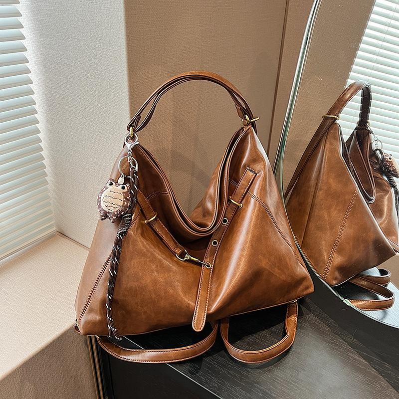 

Yogodlns Ladies Casual Shoulder Bag Autumn and Winter New Style Zipper Women s Bag Luxury Designer Large Capacity Crossbody Bag 37x12x28cm кофейный