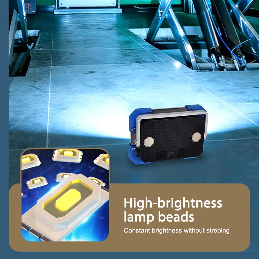 Ultra-bright LED Work Light Rechargeable Lantern Built in 3 18650 Batteries Portable Magnet Flashlight Waterproof for Camping
