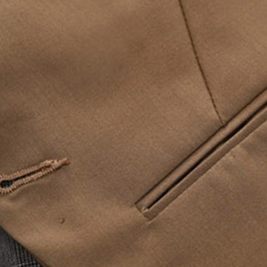 Obleková vesta s jednoduchým výstřihem do V Vynikající řemeslné zpracování Falešná dvoudílná pánská vesta Pracovní oděvy