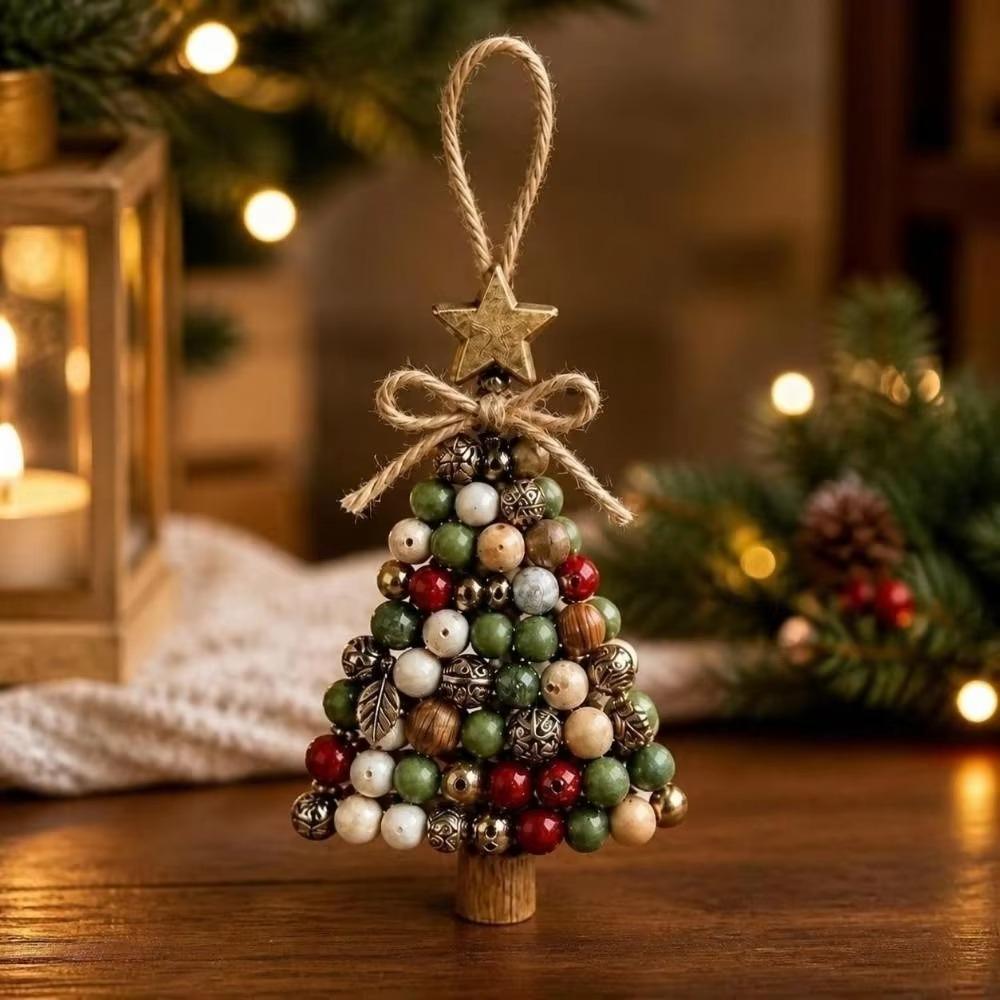 Sparkling Bead DIY Beaded Christmas Tree Kit Handmade Beaded Christmas Tree Craft Set Festive