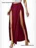 Elegant Women's Irregular Evening Gown - Solid Color Long Dress
