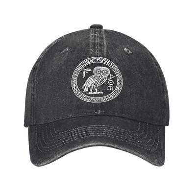 Athens Ancient Greece Athenian Owl Baseball Cap Classic Distressed Symbol of Athena Snapback Cap Outdoor Unstructured Soft Hats