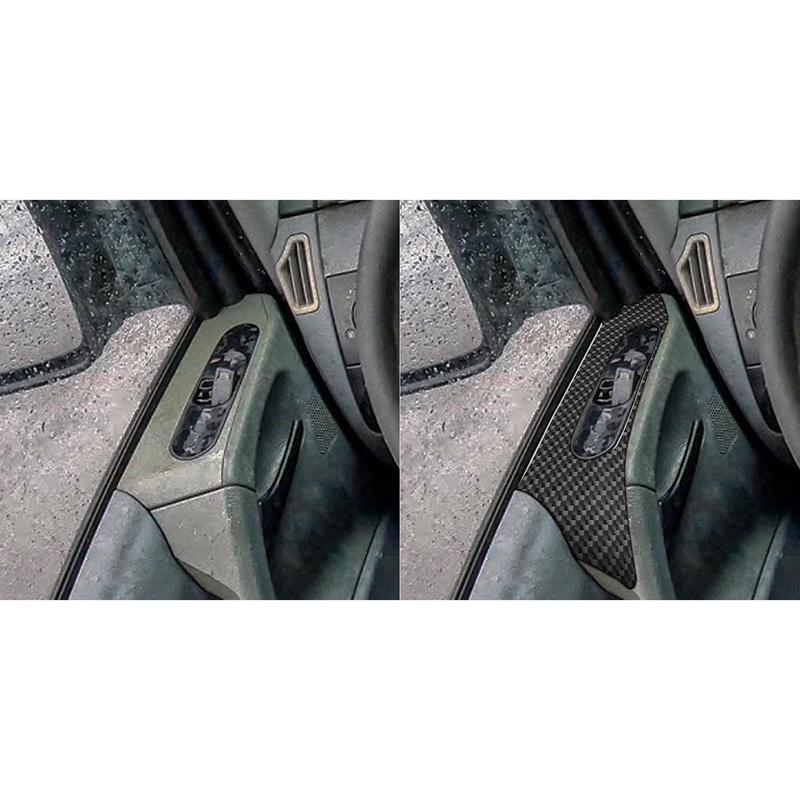 For Mercedes‑Benz Vito W639 2006-2014 Carbon Fiber Window Lift Switch Control Panel Cover Car Accessories Decoration Sticker