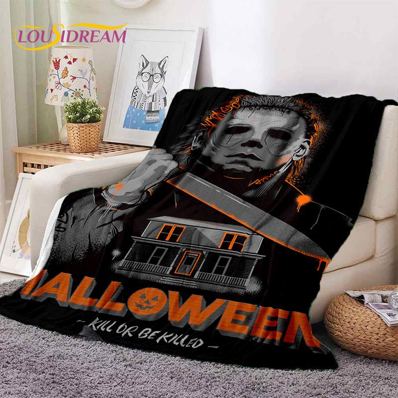 Hororový film Chucky Pennywise Halloween Pila Postava Deku, Měkká Přehozová Deku pro Domov Ložnici Postel Pohovku Piknik Cestovní Kryt