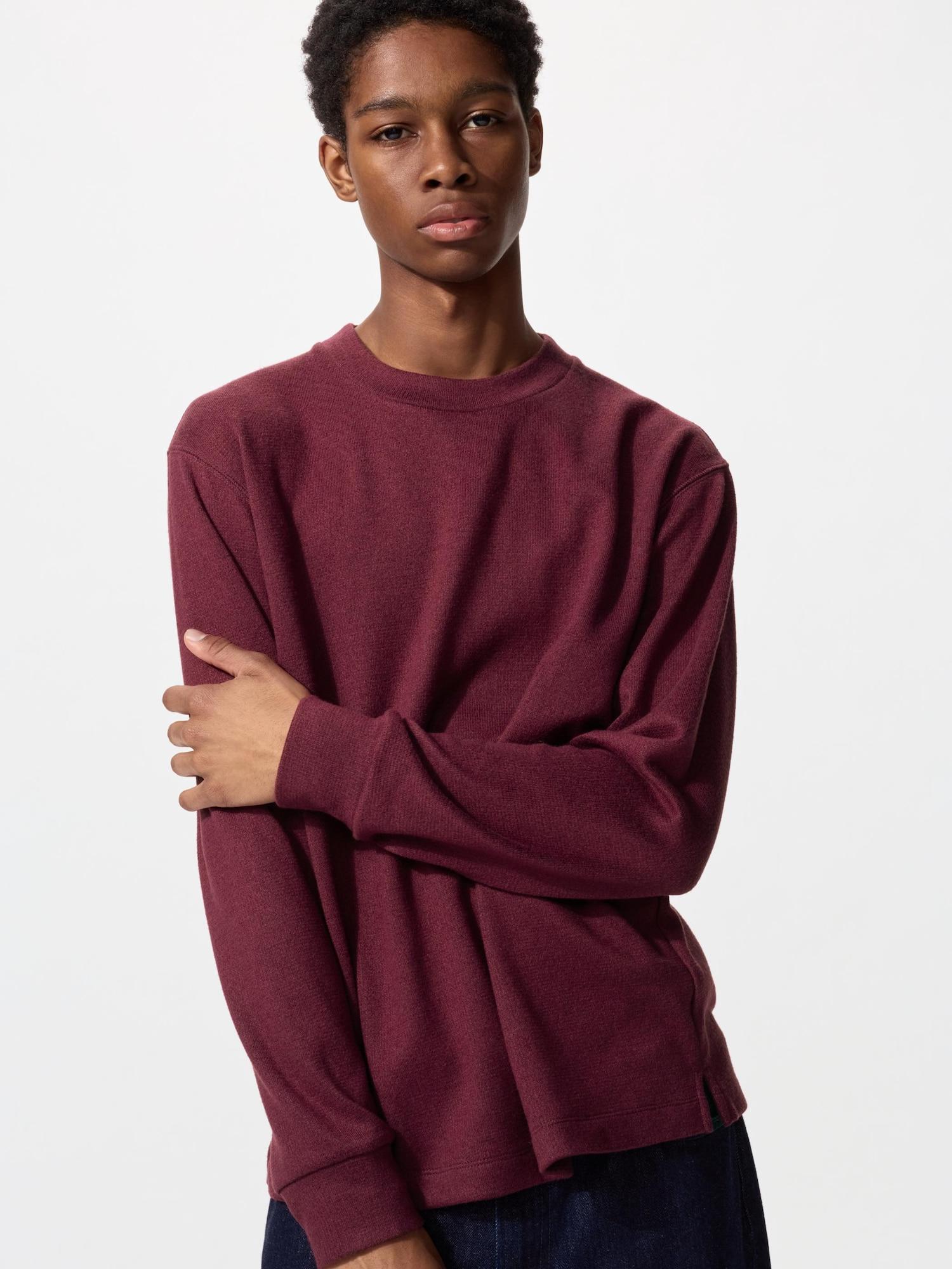 

Футболка Uniqlo SofT KniT из флиса с круглым вырезом 18 WINE/UNISEX XL