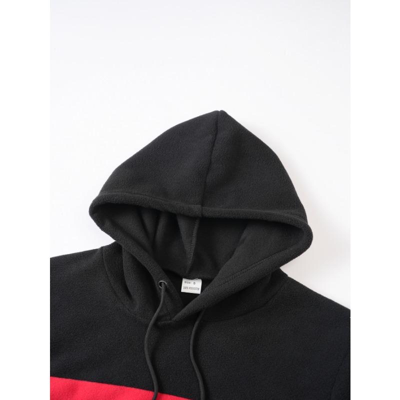 New Autumn and Winter Men's Fashionable Color-blocking Sweatshirt for Men's Casual Pocket Sweatshirt Versatile Hoodie