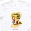 Friends Not Food Unisex T Shirt For Vegan Animal Lover Activist Meat Is Murder Your Mother Milk Vintage Homme Casual