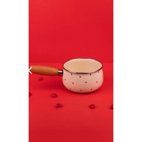 

Cupid Ahşap Saplı Kalp Desenli Emaye Sos Tavası 16cm 1,3 Litre (İNDÜKSİYONA UYGUN)