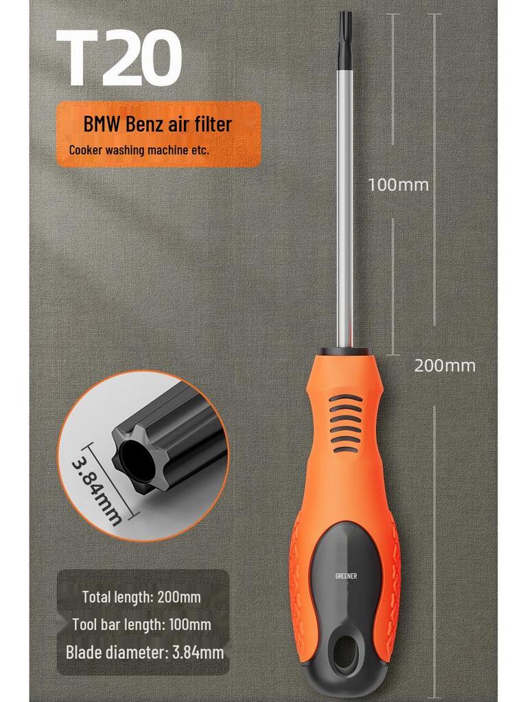 Sada magnetických šroubováků Green Forest Hex & Mi Word: T8, T15, T20, T25, T30