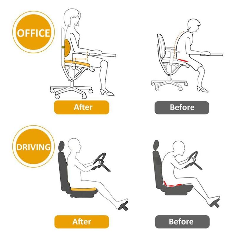 for Seat Cushions Covers Universal for 4 Season Desk Chair Back Support Coccyx P