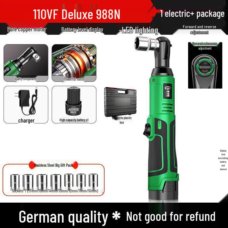 Перезаряжаемый 90° Высокомоментный Трещоточный Ключ для Авторемонта