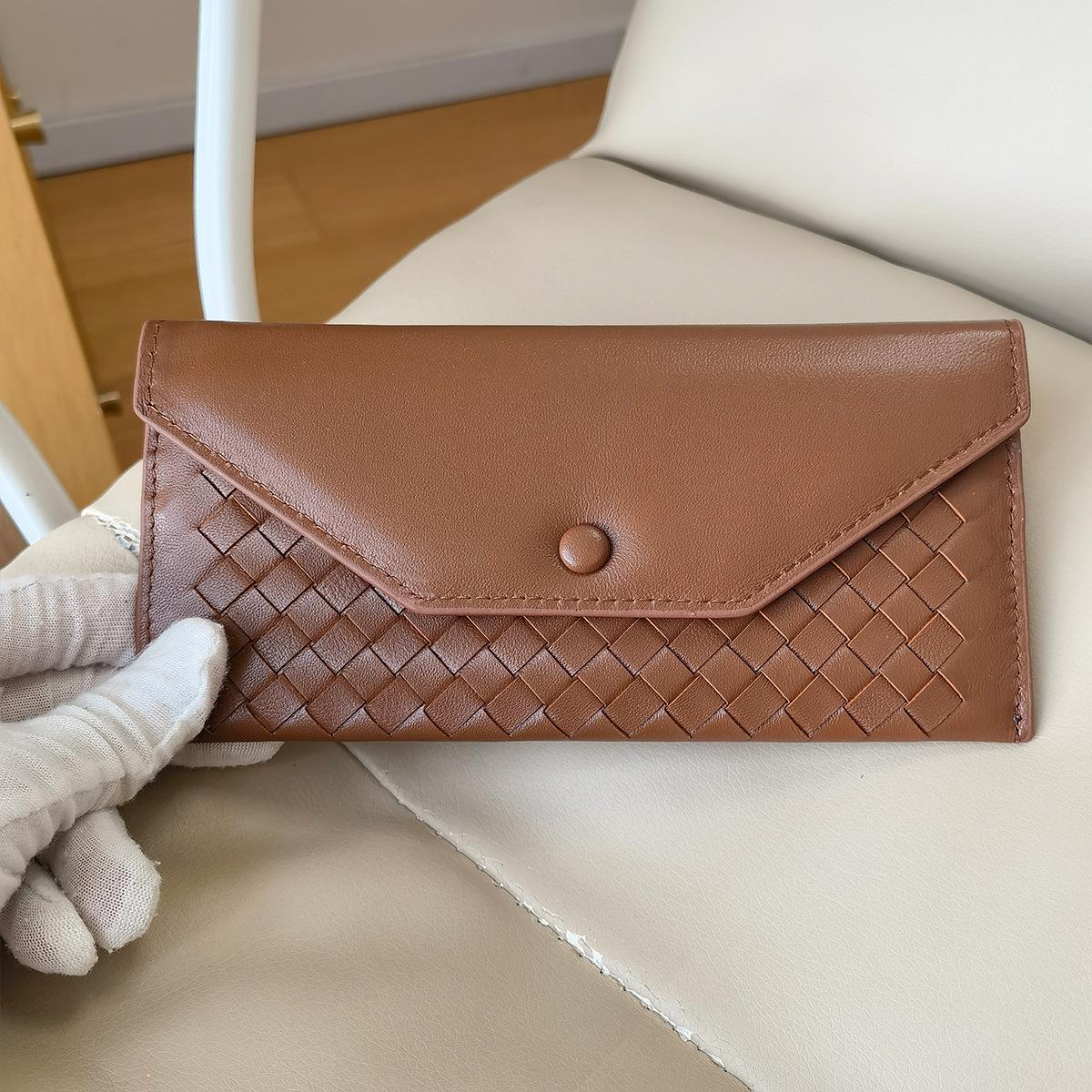 

MCBV Кошелек из натуральной кожи ручной работы из овчины, длинный, с отделениями для нескольких карт и ультратонким дизайном клатча 18.5cm Length x 8.5cm Height