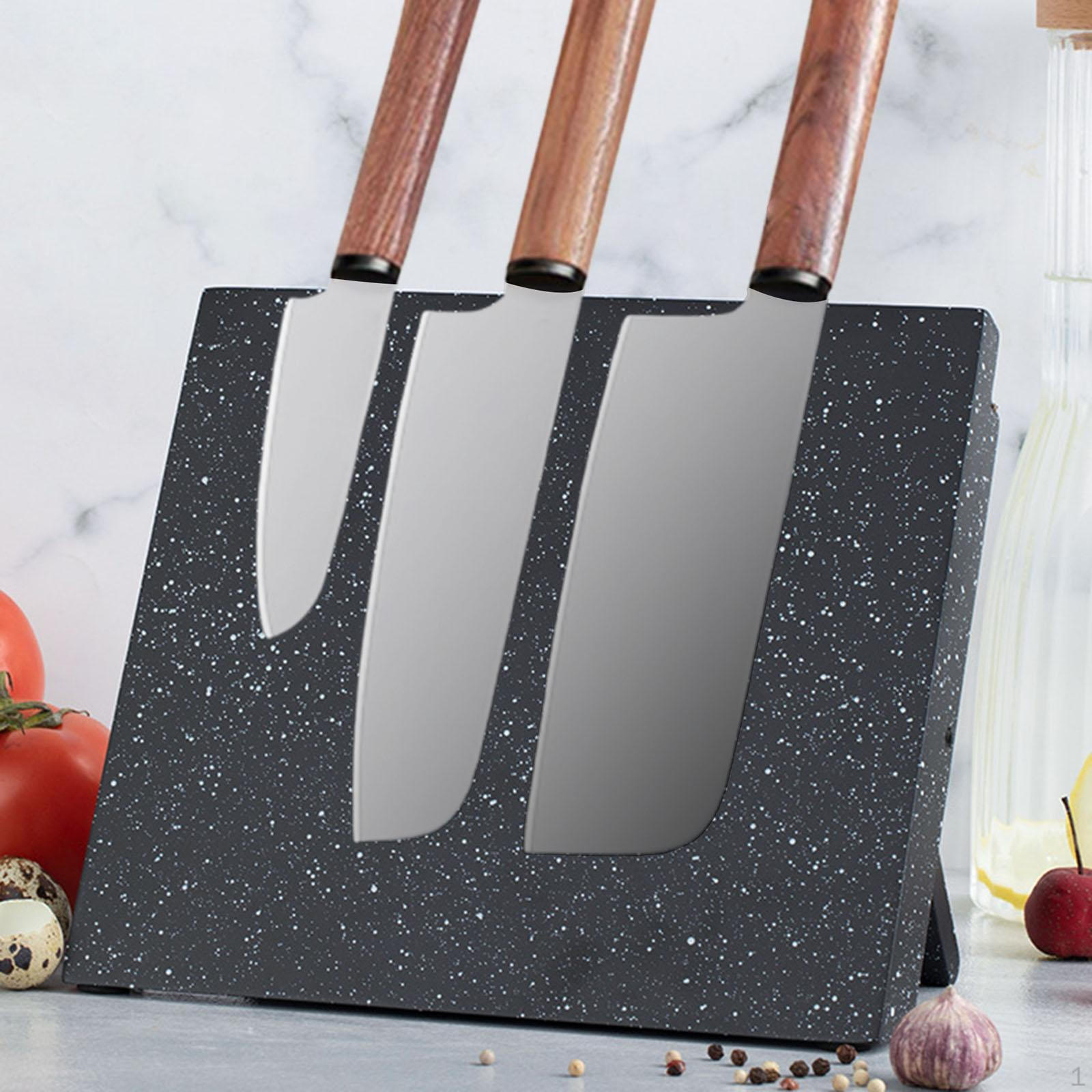 

Держатель для ножей, складной, элегантный, универсальный, кухонный декор, многофункциональный, экономящий место органайзер Black White