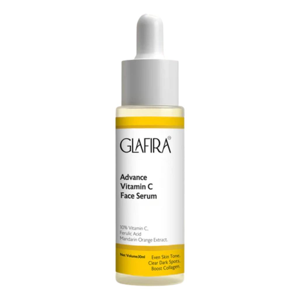 Glafira Advance 10% Vitamin C Face Serum for Glowing Skin | Brightening & Dark Spot Reduction | Suitable for All Skin Types | 30ml