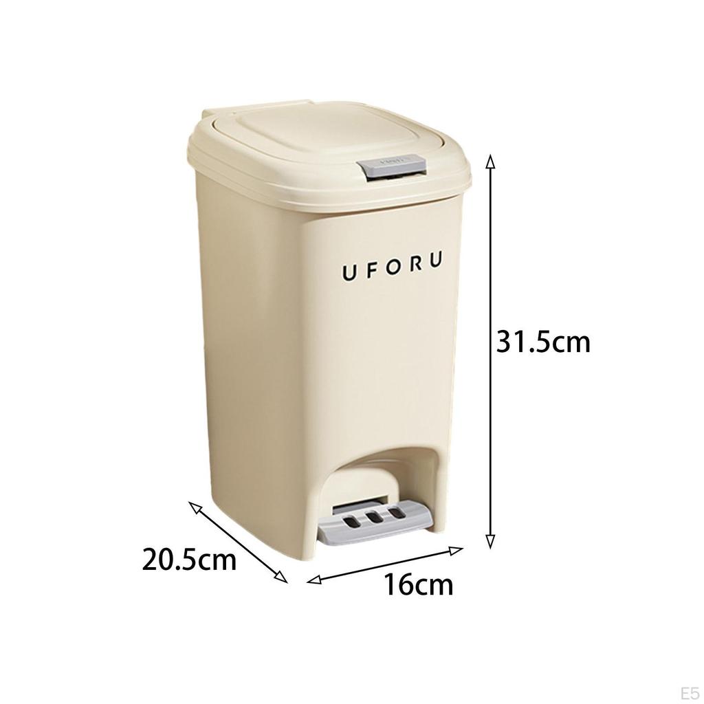 Foot Pedal Garbage Bin Container Waterproof Rubbish Step Trash Can Kitchen Waste