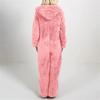 Women's Fashion Fleece-Lined Thickened Fleece Hooded Pyjamas With Zip-Up Onesie