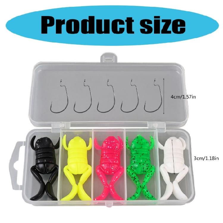 5pcs Soft Frogs Baits for Saltwater Fishing Frogs Crankbait Lures Topwater Frogs Lures Set Swimbait with Hook