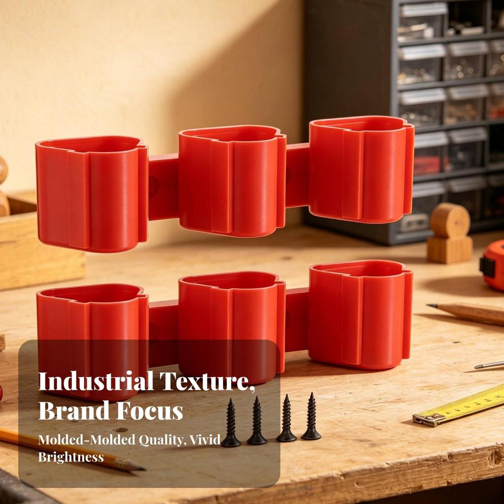 Tool Battery Holder with Screws Sturdy Organizer for DIY Enthusiasts