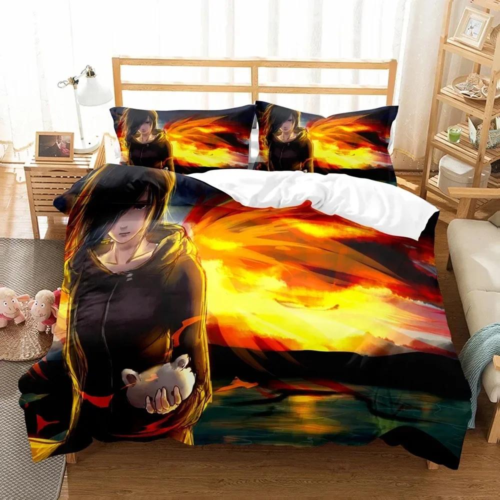 3D Print Anime Tokyo Ghoul Printed Bed Set Duvet Cover Pillowcase Bedding Set Bed Linen Sheet Quilt Cover Full Queen King Size