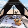 Automatisches Schnellöffnungs-Schwarzes Sonnenschutz-Zelt für Outdoor-Camping, Strand und Picknick - Tragbarer Schatten für Kinder.