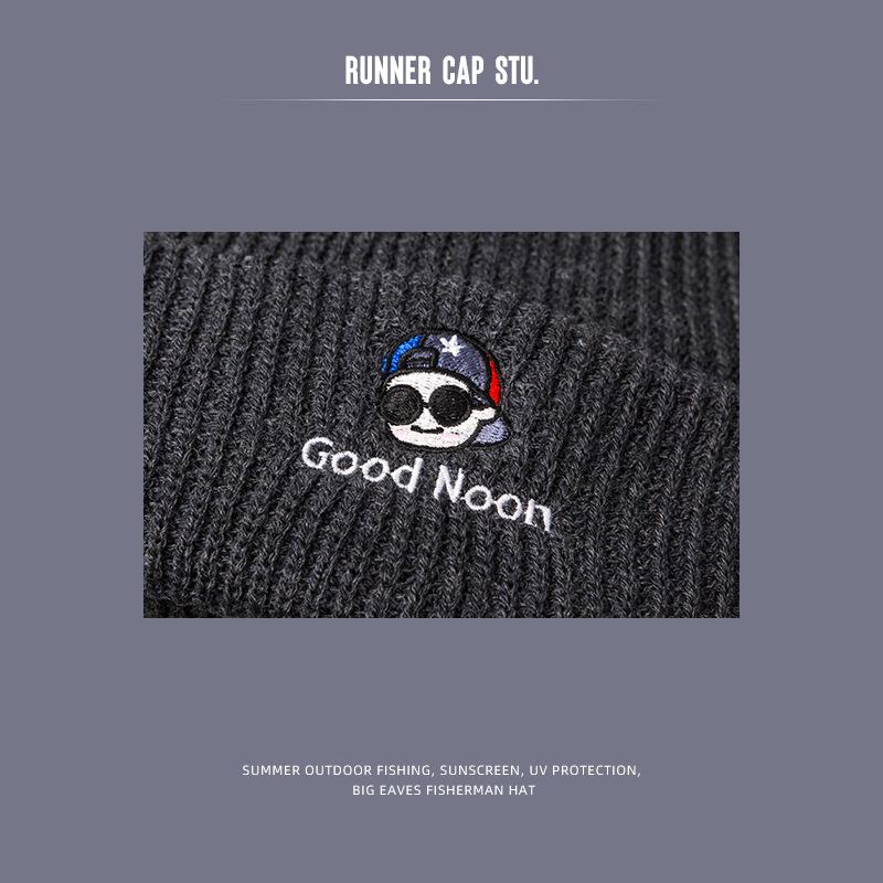 Winter New Men's Woolen Hat Autumn Hat Male Korean Version of All the Fashionable Warm Knit Hat Fashion Head Cold Hat