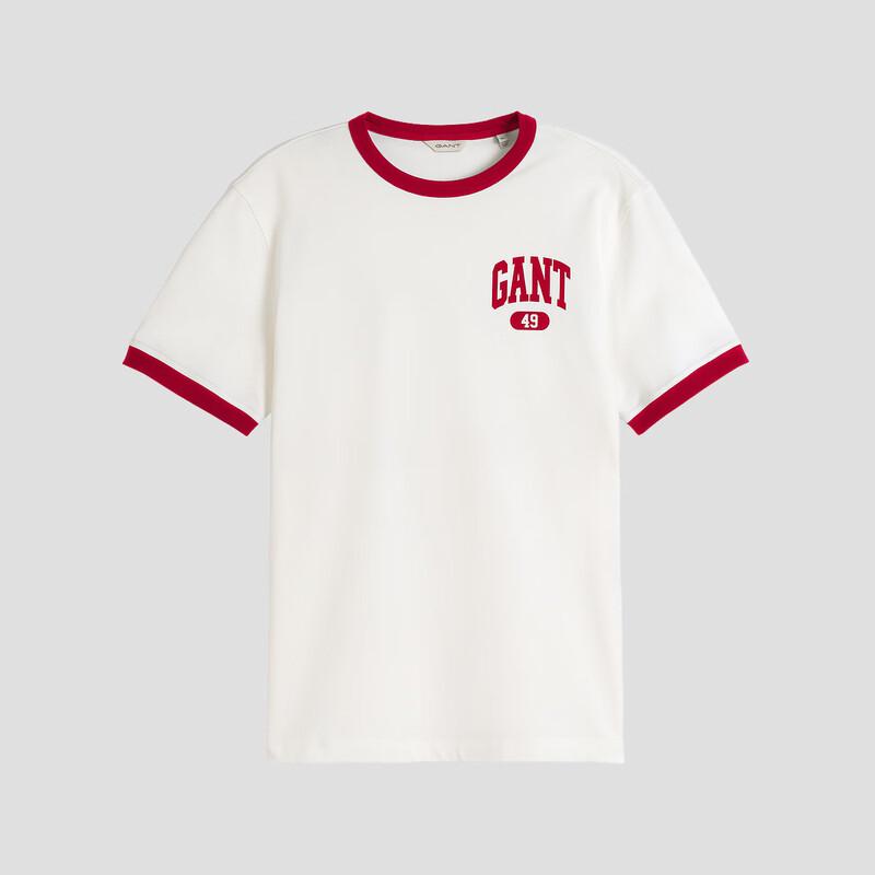 GANT Men's College Style Color-Block Short Sleeve T-Shirt