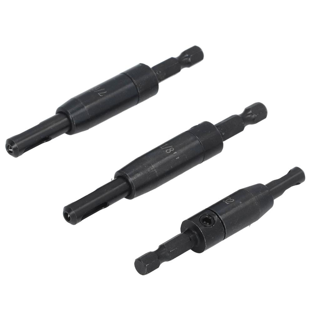 3 PCS Hex Shank Hinge Drill Bit Center Hinge Drill Bit  Cabinet and Door Hinge Installation