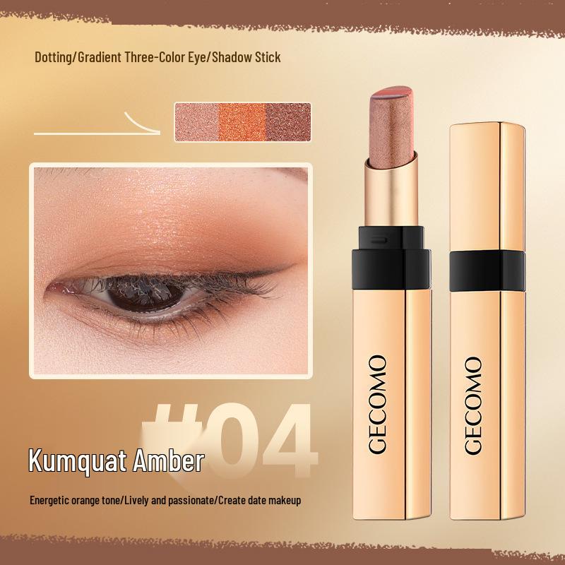 

Gemon Gradient Tri-Color Eyeshadow Stick: Shimmer Finish, One-Swipe Application, No Fallout, Long-Lasting, Highly Pigmented.