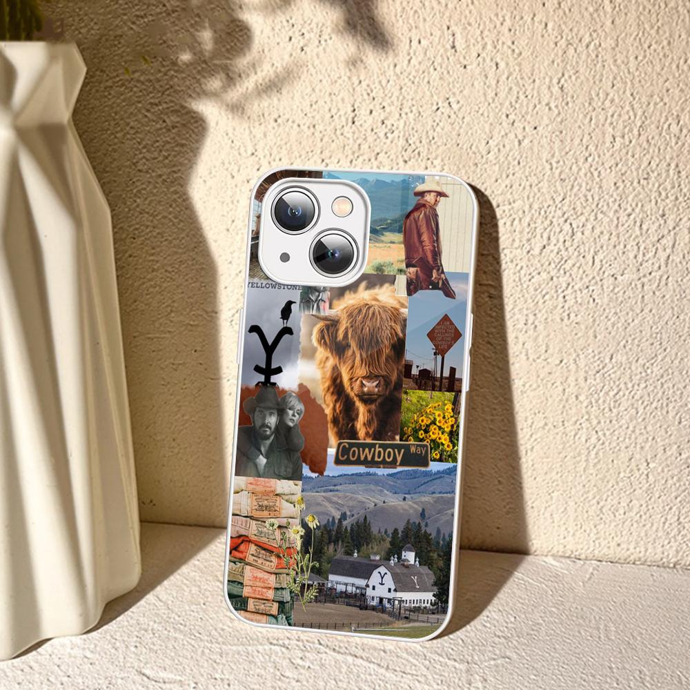 

American TV Series Yellowstone Phone Case For IPhone 14 13 12 Mini 11 Pro XS Max X XR 14 Plus Tempered Glass Cover iphone 12