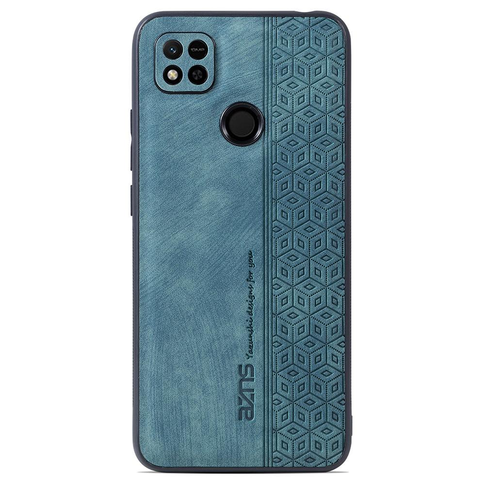 

AZNS For Xiaomi Redmi 10A/Redmi 9C/Redmi 9C NFC PU Leather Coated TPU Case Anti-drop Imprinted Pattern Phone Cover Green