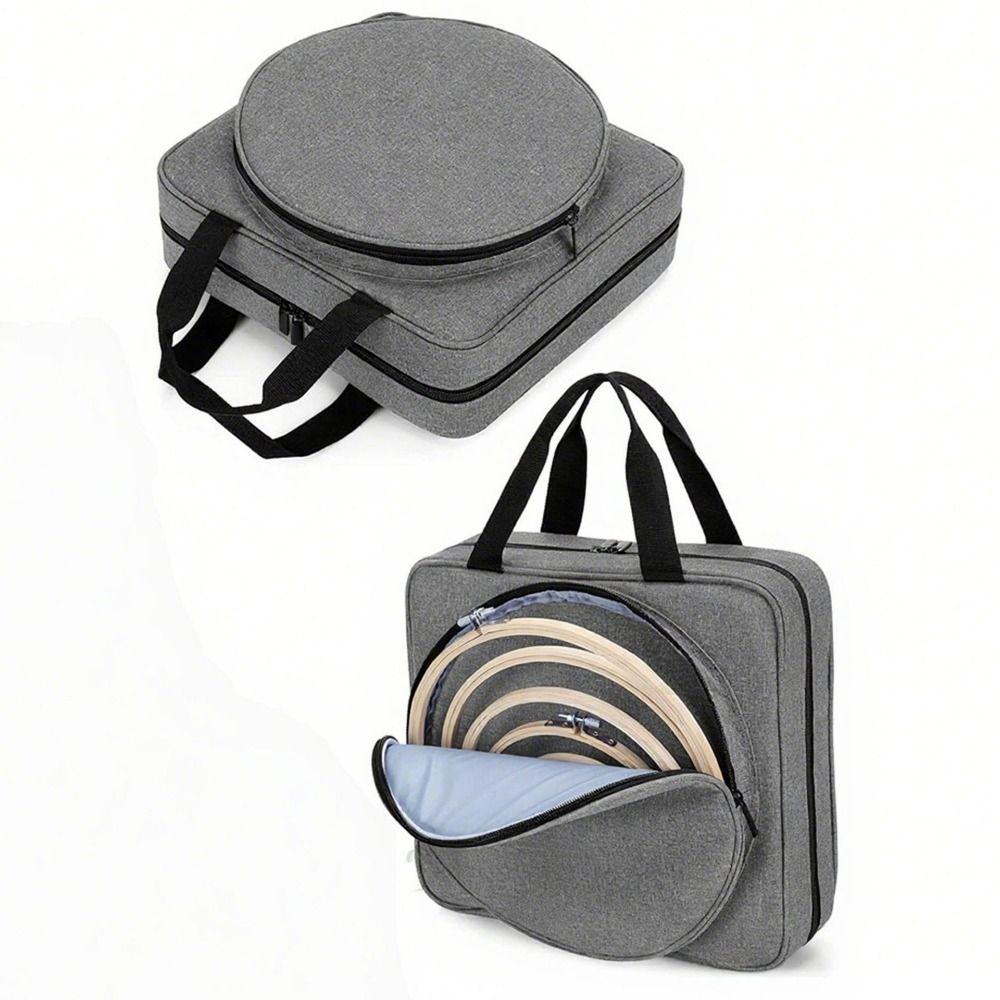 Portable Crochet Storage Bag Padded Interior Embroidery Project Bag  Floss Threads Organizer