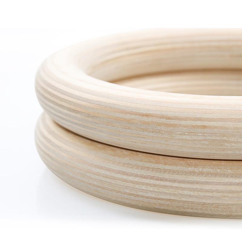 WEZHO Kids' Birch Wood Gymnastic Rings Pull-up Set
