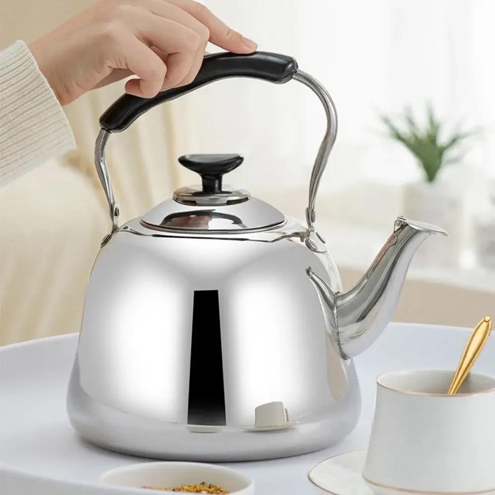 Stainless Steel New Whistling Teakettle Fast Heating Base Large Capacity Water Kettles Thickened Gas Stove Induction Cooker
