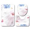 Romantic Valentine'S Day Bathroom Toilet Floor Mat 3-Piece Set