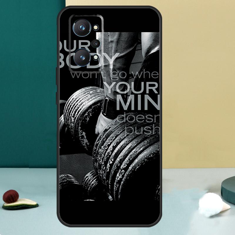 Bodybuilding Gym Fitness For OPPO Realme C33 C55 C35 C31 C30 C21Y C25 C11 C15 GT Neo 5 3T 2T 8 9 10 11 Pro Plus Case