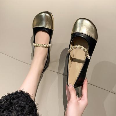 2024 Spring Mary Jane Shoes Fashion Women Round Toe Shallow Mouth Flat Shoes Ladies Elegant Outdoor Single Shoes Women Shoes