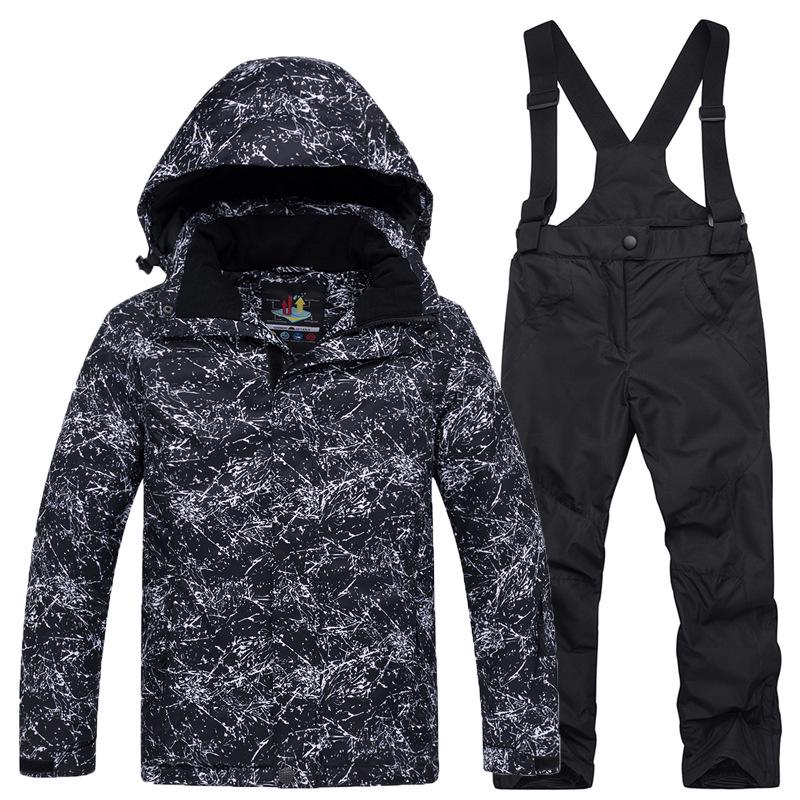 Children's Thickened Two-Piece Ski Suit for Boys and Girls - Warm Outdoor Winter Wear