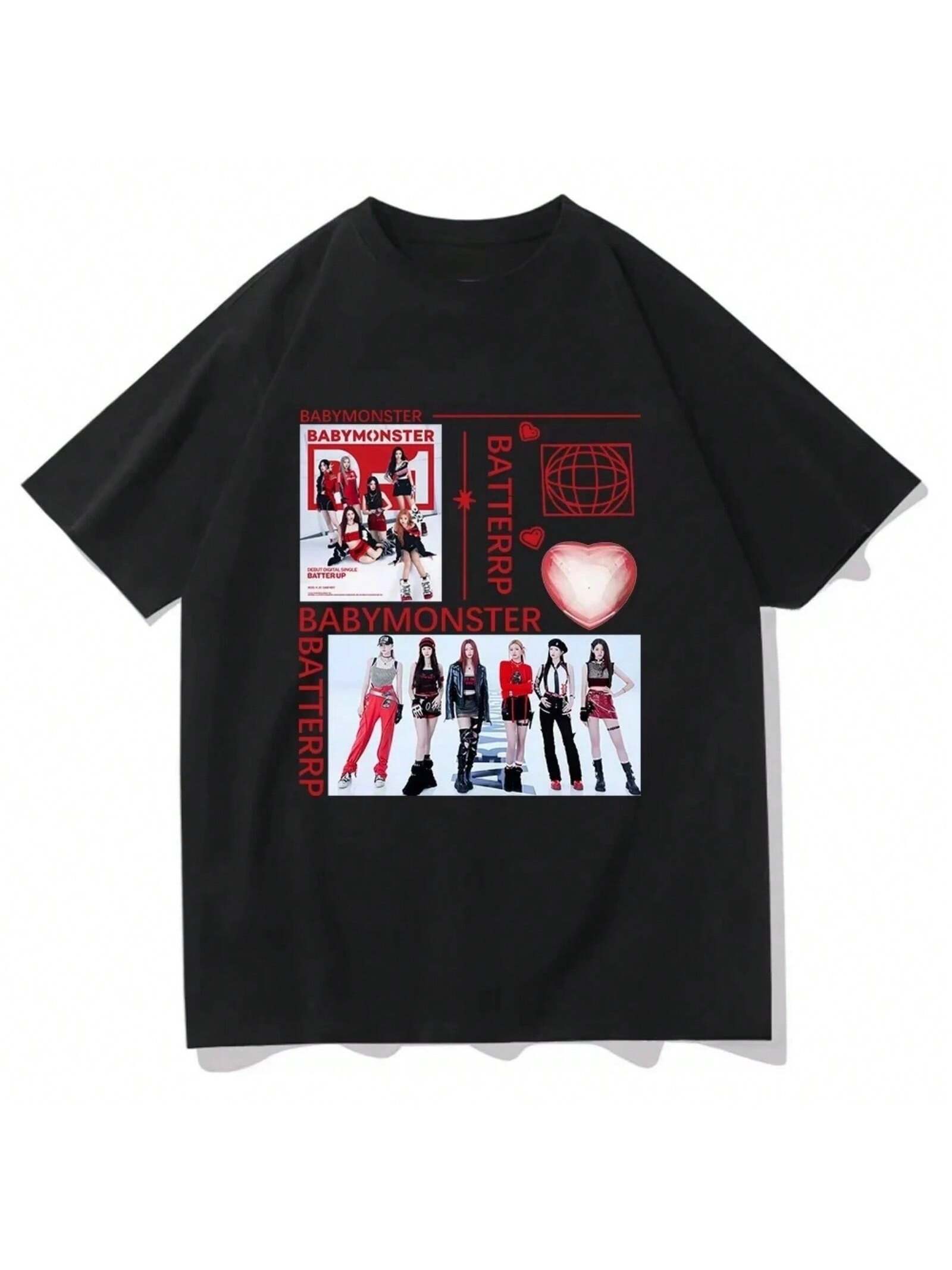 Fun Vintage Clothes Gift Top Men s Women s Shirt  Kpop Batter Up Album Tops Aesthetic T-Shirt Unisex Cotton T-Shirt S разноцветный