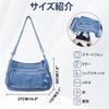 FEOYA Denim Crossbody-Tasche, Große Kapazität, Leichte Umhängetasche, Jeans-Tasche für Pendeln, Ausflüge, Stilvoll, Schlicht, Leicht zu Kombinieren, Vielseitig,