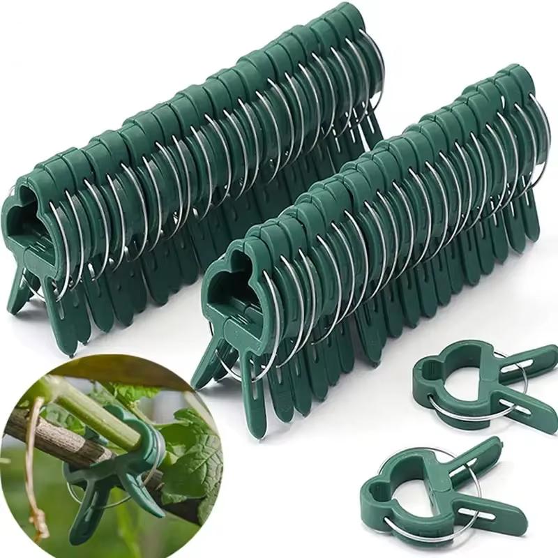 10/20Pcs Plant Fixed Clips Reusable Garden Greenhouse Bracket for Fixed Plants Vine Flower Seedling Stem Suppor t Garden Supplies