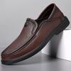 New autumn sheepskin men's beanie shoes genuine leather loafers men's casual leather shoes high-end single shoes round head men's shoes
